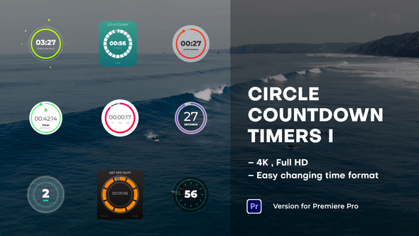 Circle Countdown Timers I | Mogrt