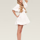 Blonde young woman in elegant white dress - PhotoDune Item for Sale