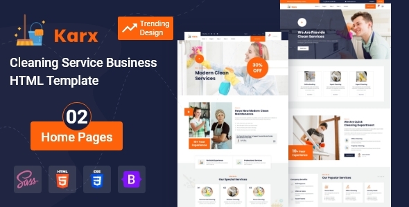 Karx - Cleaning Service Business HTML Template