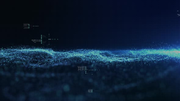 Futuristic Digital Wave Particles Flow 02 alt