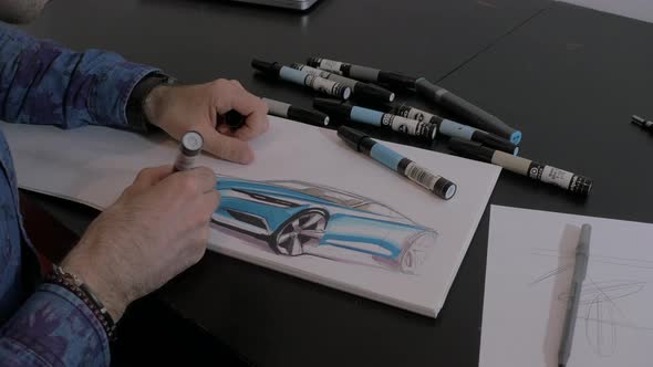 Retouching the last details of a drawing alt