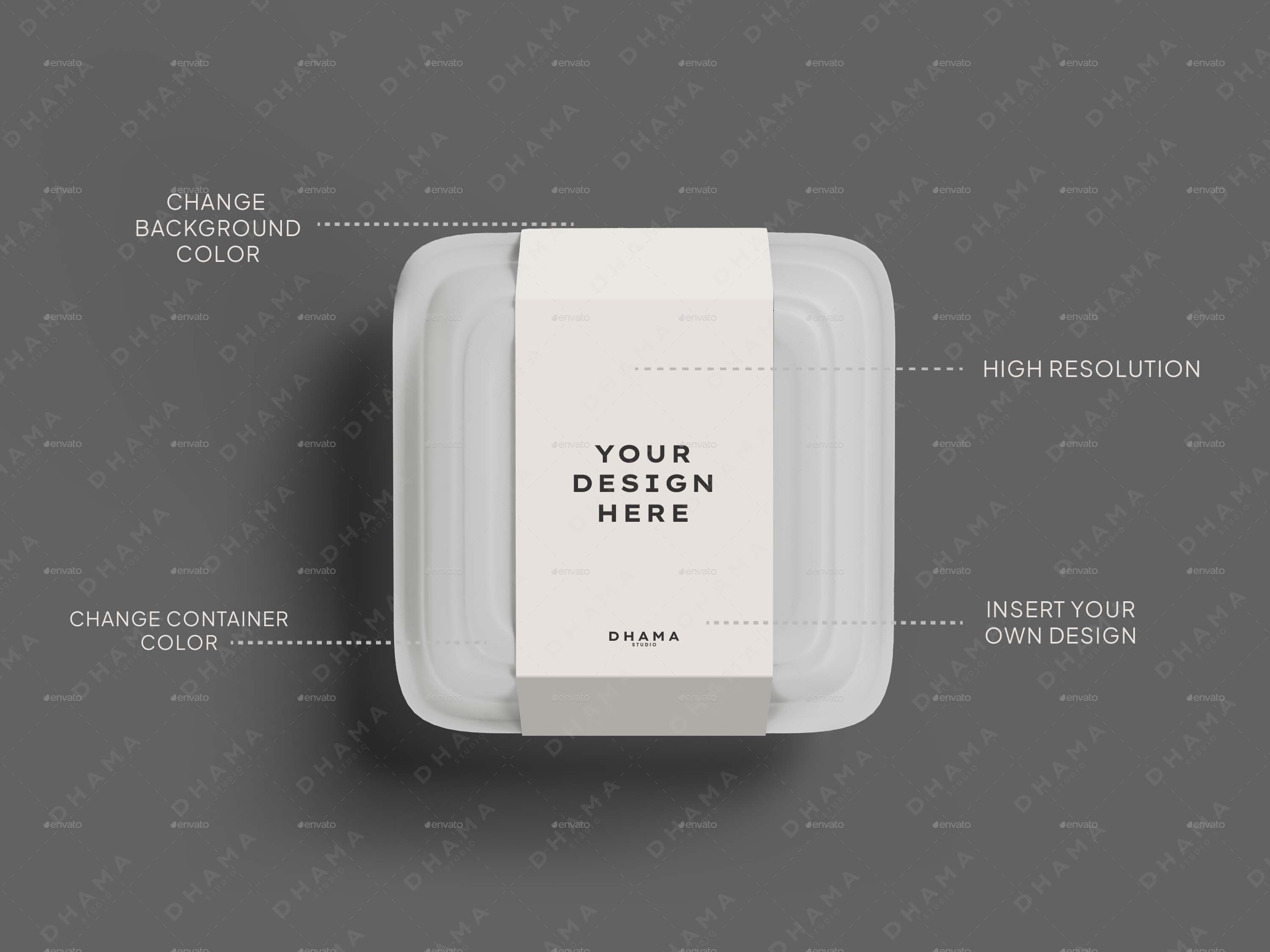 Minimalistic Food Container Mockup, Graphics | GraphicRiver