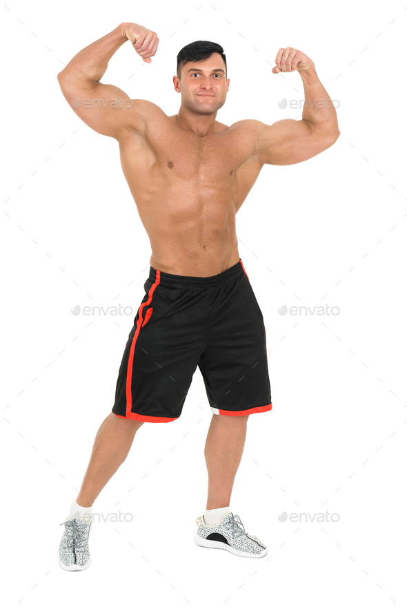 Bodybuilder Posing Handsome Power Athletic Guy Stock Photo 245248780 |  Shutterstock