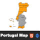 Interactive Portugal Clickable MAP