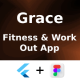 Grace App ANDROID + IOS + FIGMA + 3D Icons | UI Kit | Flutter | Fitness & WorkOut