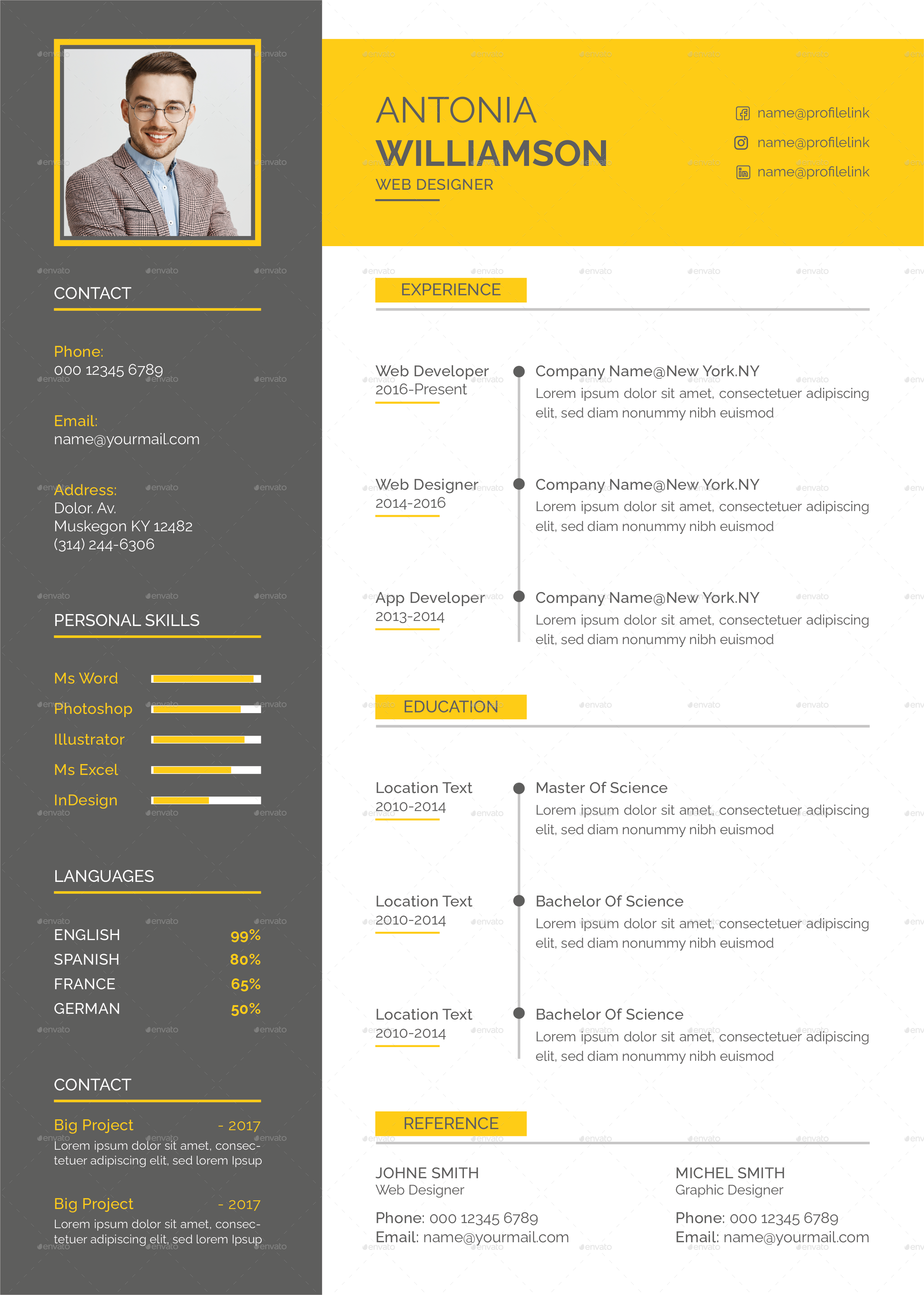 Resume/CV, Print Templates | GraphicRiver