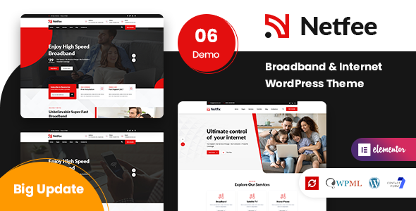 Netfee – Broadband and Internet WordPress Theme