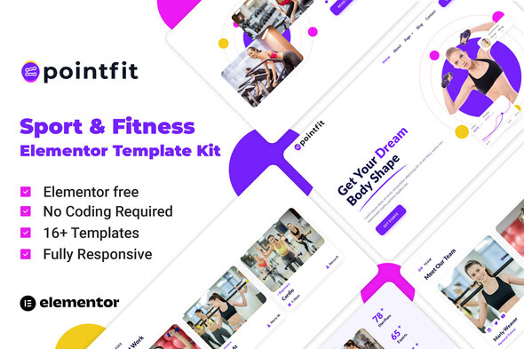 Pointfit - Sport & Fitness Elementor Template Kit