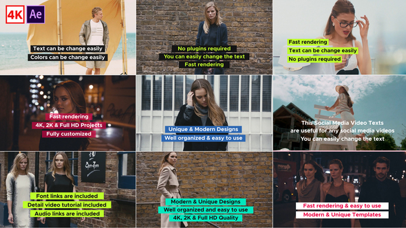 Social Media Video Text -V2 Titles template preview