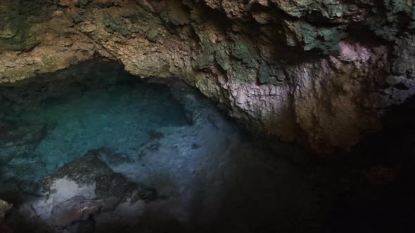 Cave with Fresh Water Underground River Cave Under the Cliffs Zanzibar Kuza Cave alt
