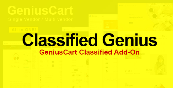Classified Genius – GeniusCart Classified Add-On