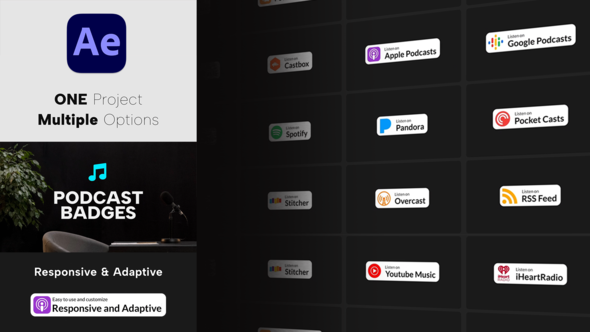 Podcast Badges for After Effects