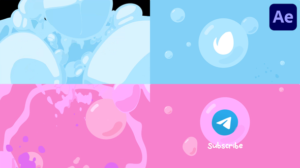 Liquid And Bubbles Logo Opener for After Effects