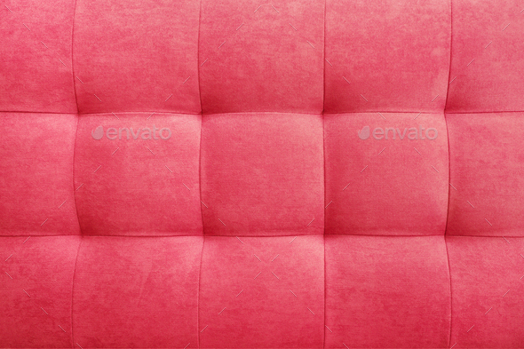Pink suede leather background, classic checkered pattern for furniture, wall, headboard - Stock Photo - Images