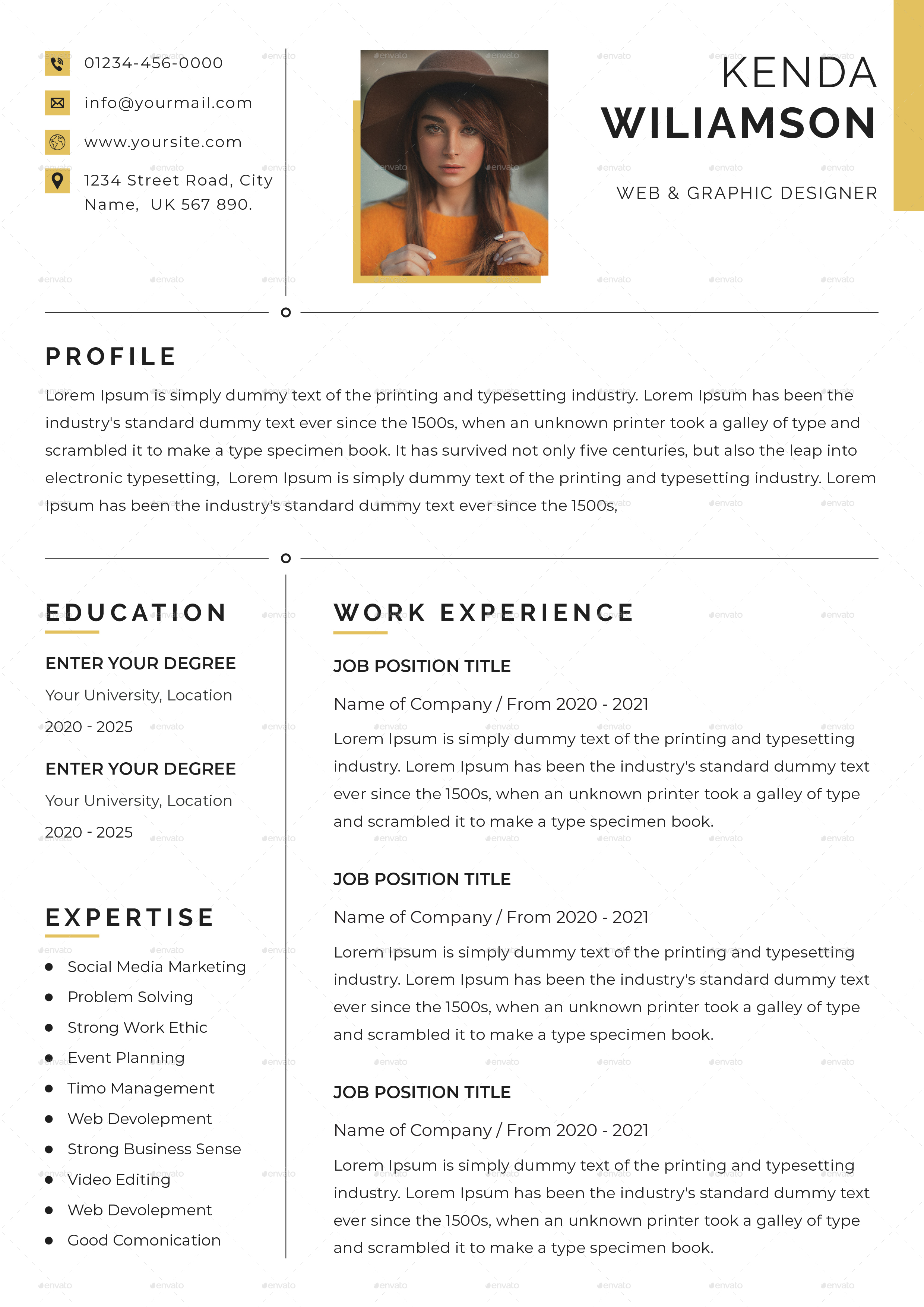 Resume, Print Templates | GraphicRiver