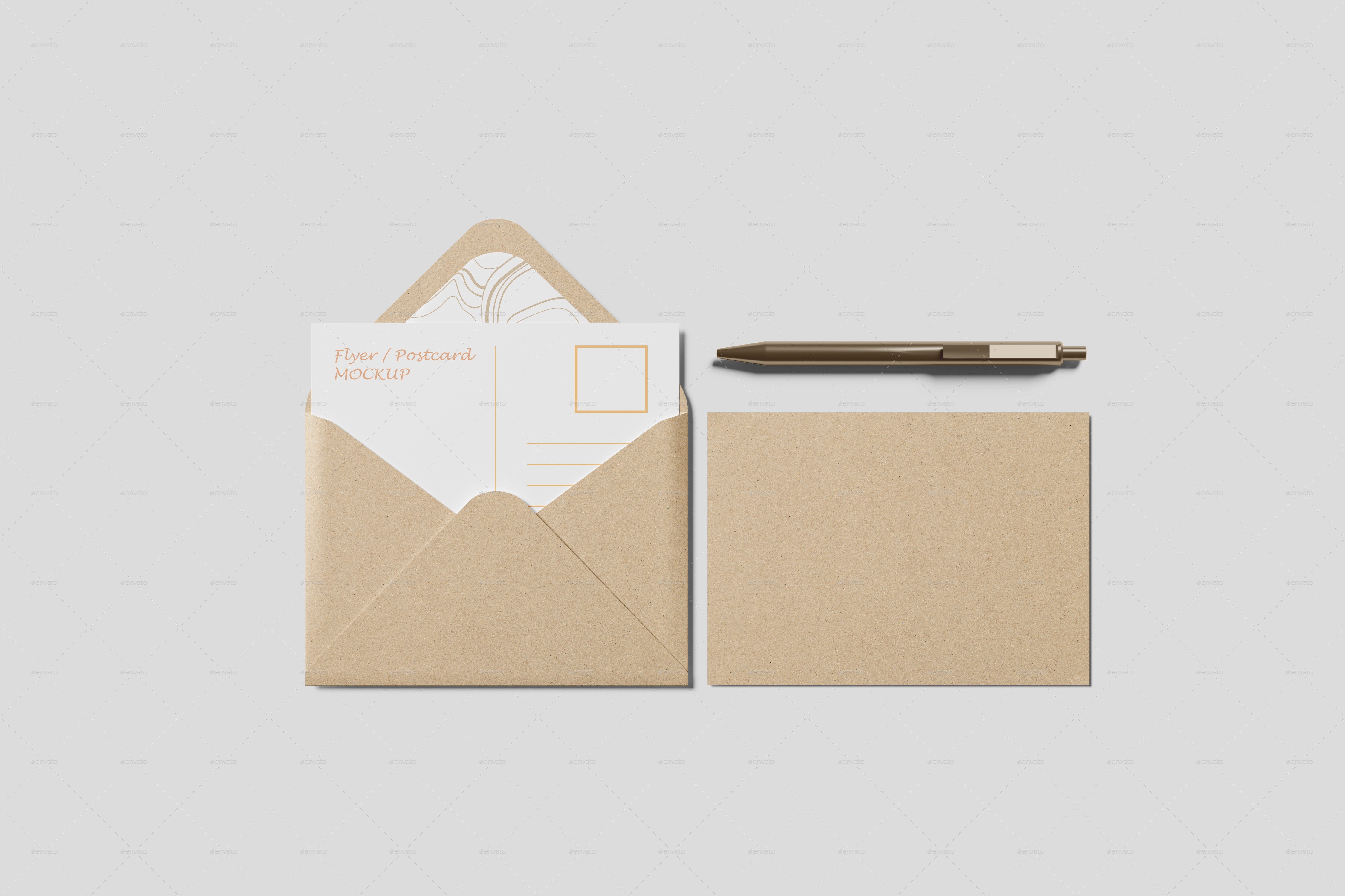 A6 Postcard and Envelope Mockup, Graphics GraphicRiver