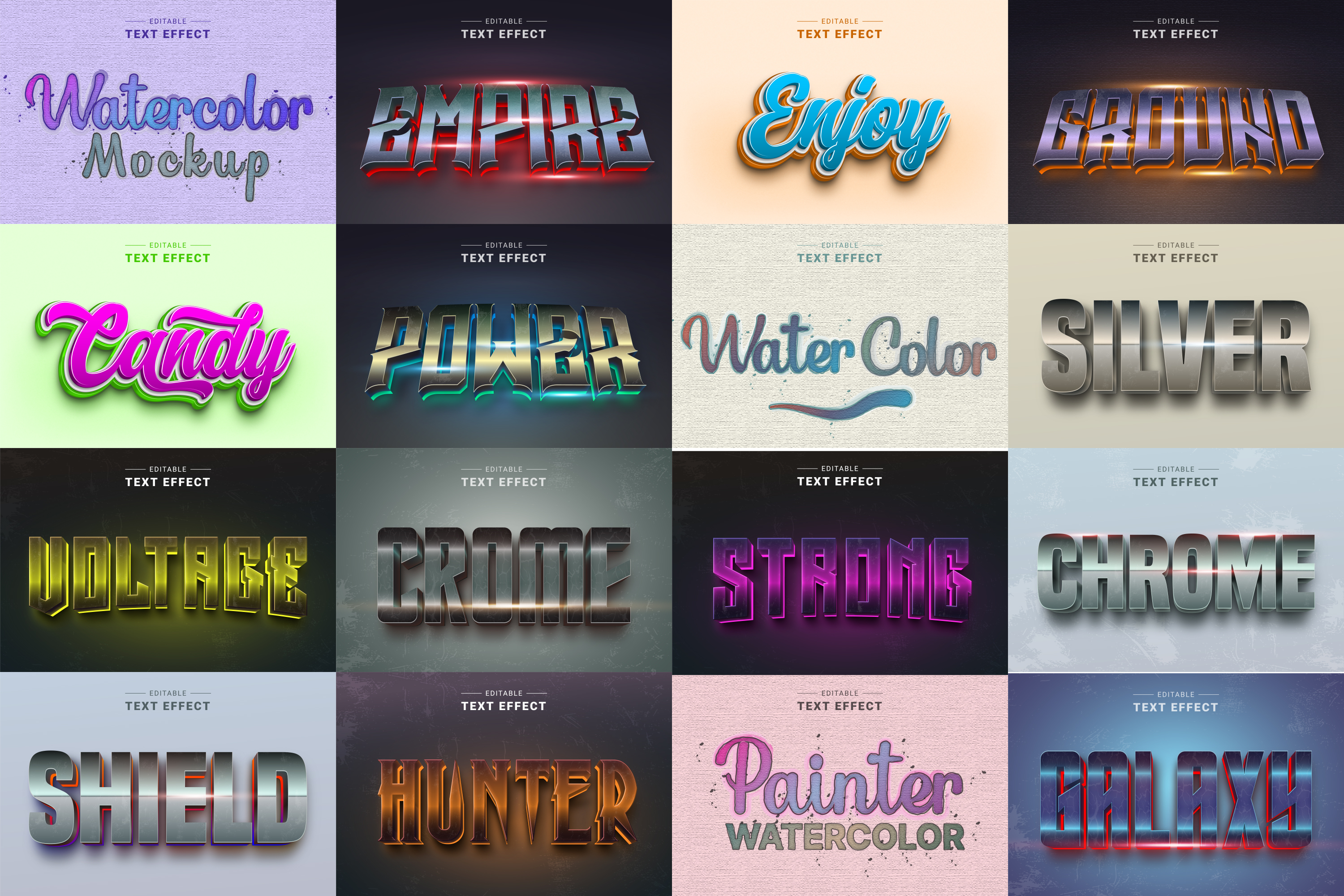 50 Editable 3D Text Effects Design N27, Add-ons | GraphicRiver