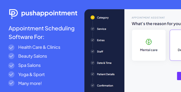 PushAppointment – Appointment Scheduling Software for WordPress