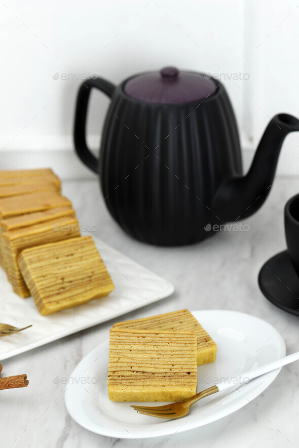 Lapis Legit Cake, Indonesian Layered Cake Stock Photo by ikadapurhangus