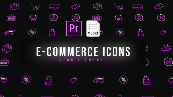 E-Commerce Neon Icons