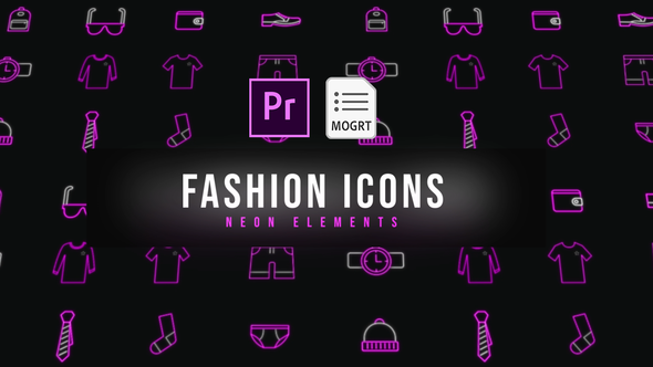 Fashion Neon Icons