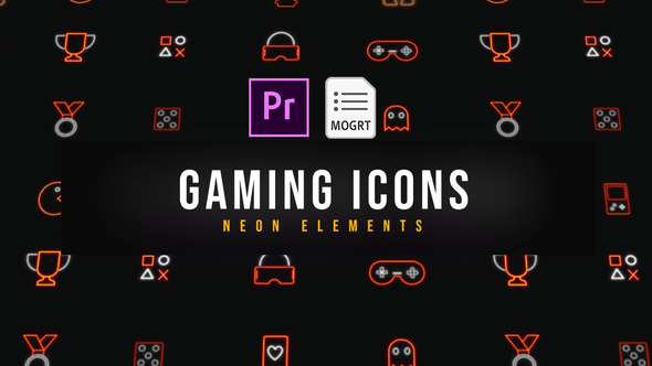 Gaming Neon Icons