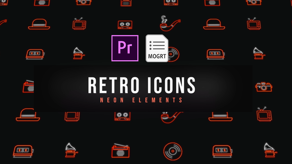 Retro Neon Icons