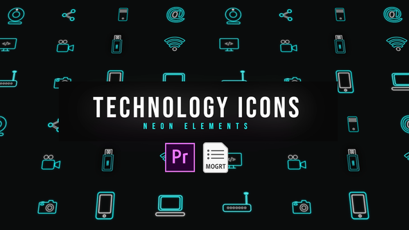 Tech Neon Icons