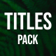 Titles Pack - VideoHive Item for Sale