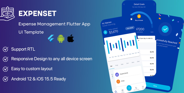 Expenset - Expense Management Flutter App UI Template