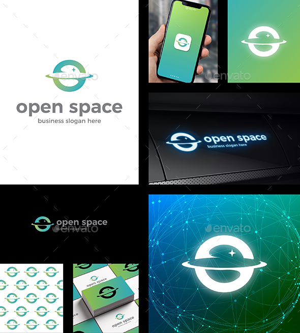 Open Space Logo - Planet and Letter O