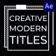 Creative Modern Titles for After Effects - VideoHive Item for Sale