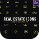Real Estate Neon Icons | Resizable - VideoHive Item for Sale