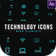 Tech Neon Icons | Resizable - VideoHive Item for Sale