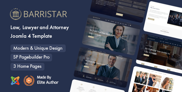 Barristar – Law, Lawyer and Attorney Joomla 4 Template