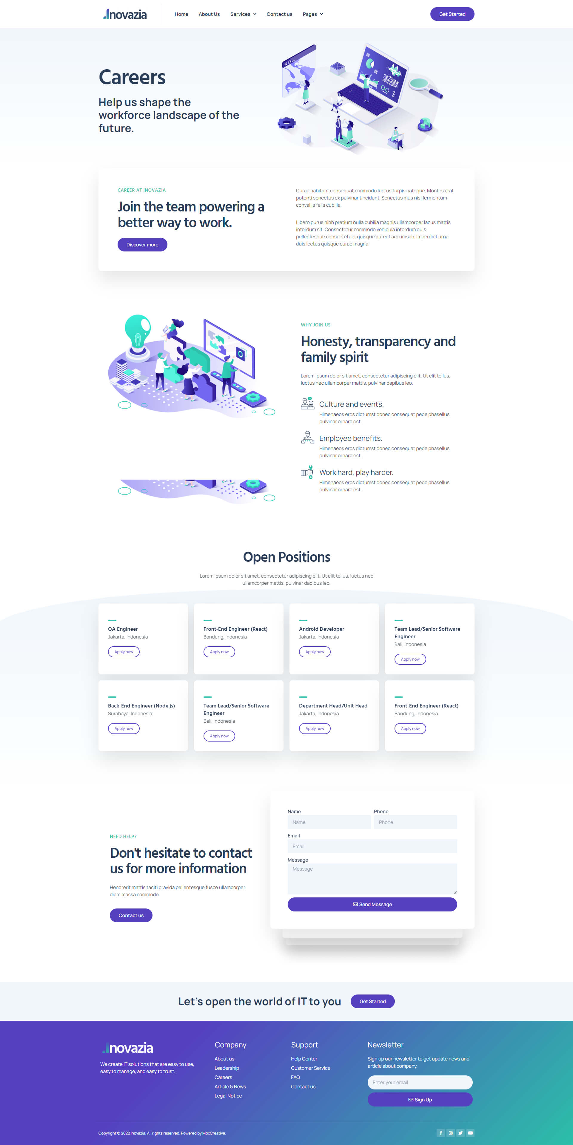 Inovazia - IT Services Elementor Pro Full Site Template Kit by moxcreative