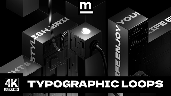 3D Abstract Typography Loops