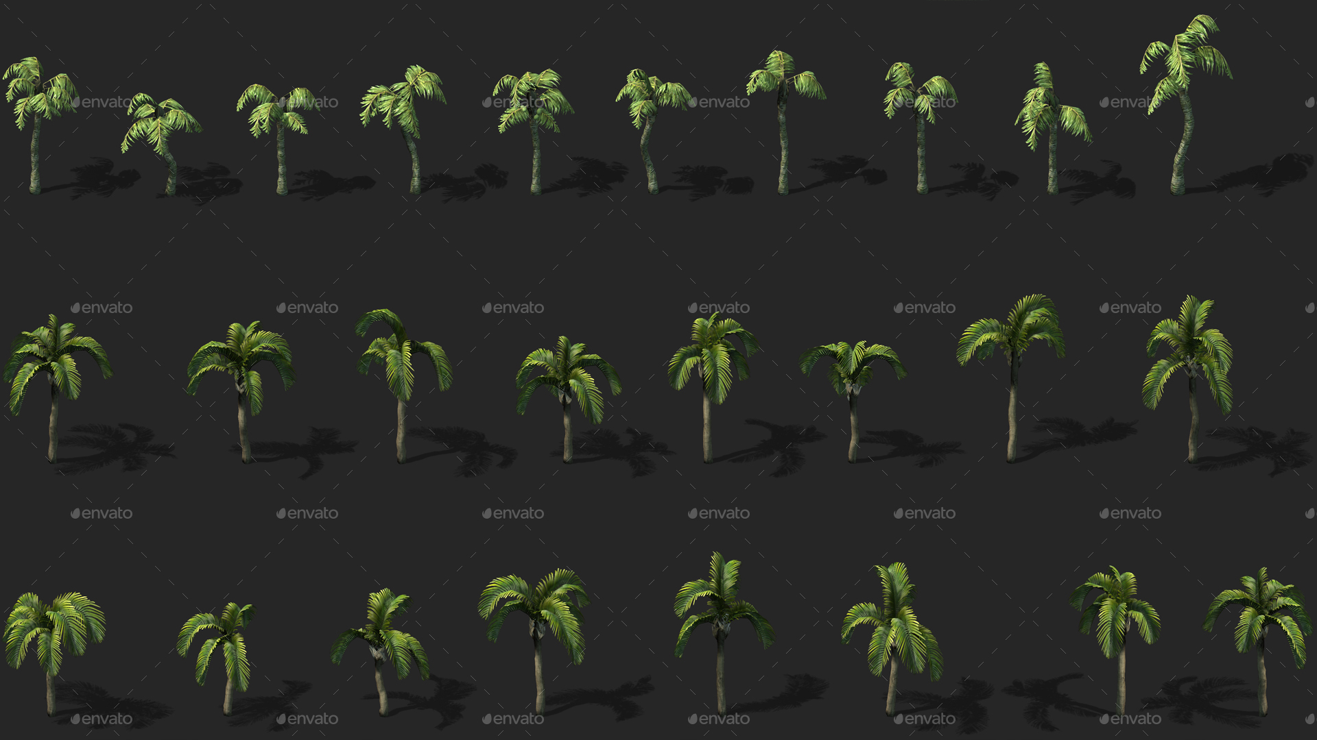 130 Tree Collection Game Assets, Game Assets | GraphicRiver