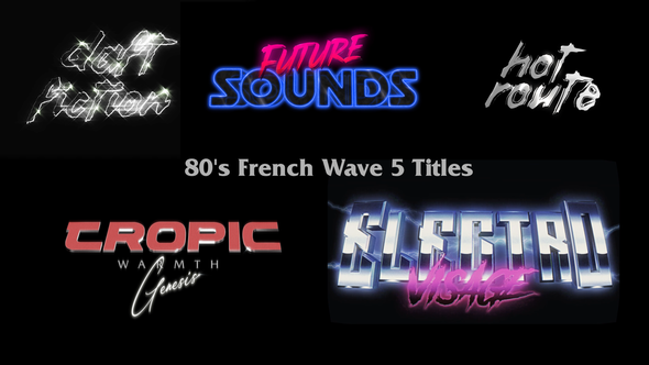 80s French Wave 5 Titles Titles template preview