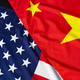 American and Chinese flags, diplomatic crisis concept - PhotoDune Item for Sale