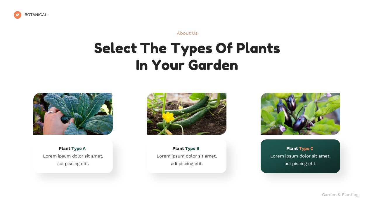 Botanical - Garden & Planting PowerPoint Template, Presentation Templates