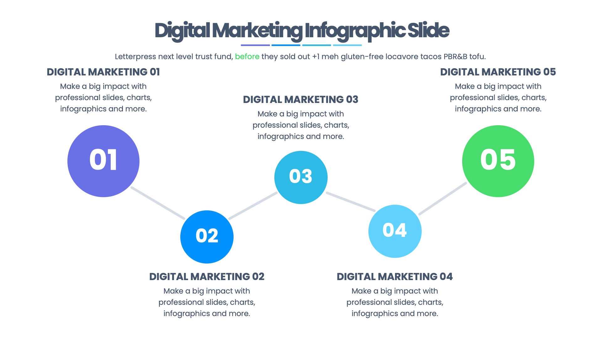 Digital Marketing - PowerPoint Infographics Slides, Presentation Templates