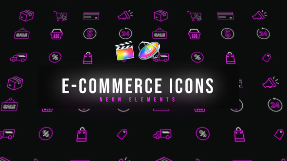 E-Commerce Neon Icons