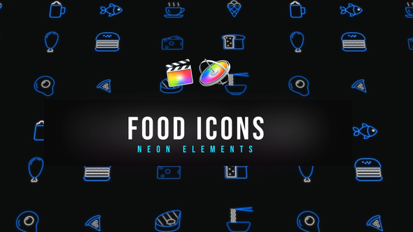 Food Neon Icons