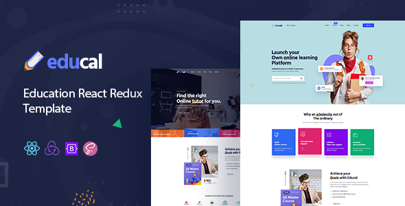 Top Educal - Online Learning and Education React Redux Template + RTL