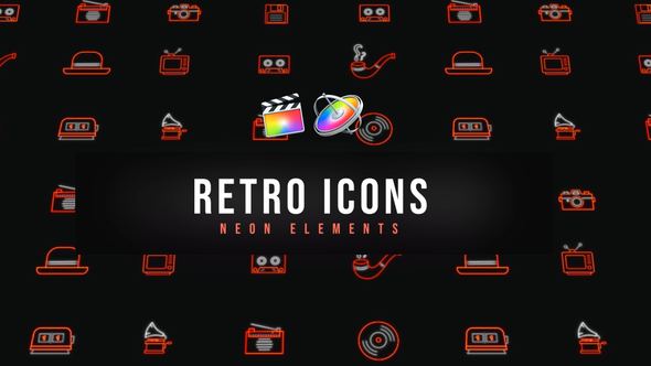Retro Neon Icons