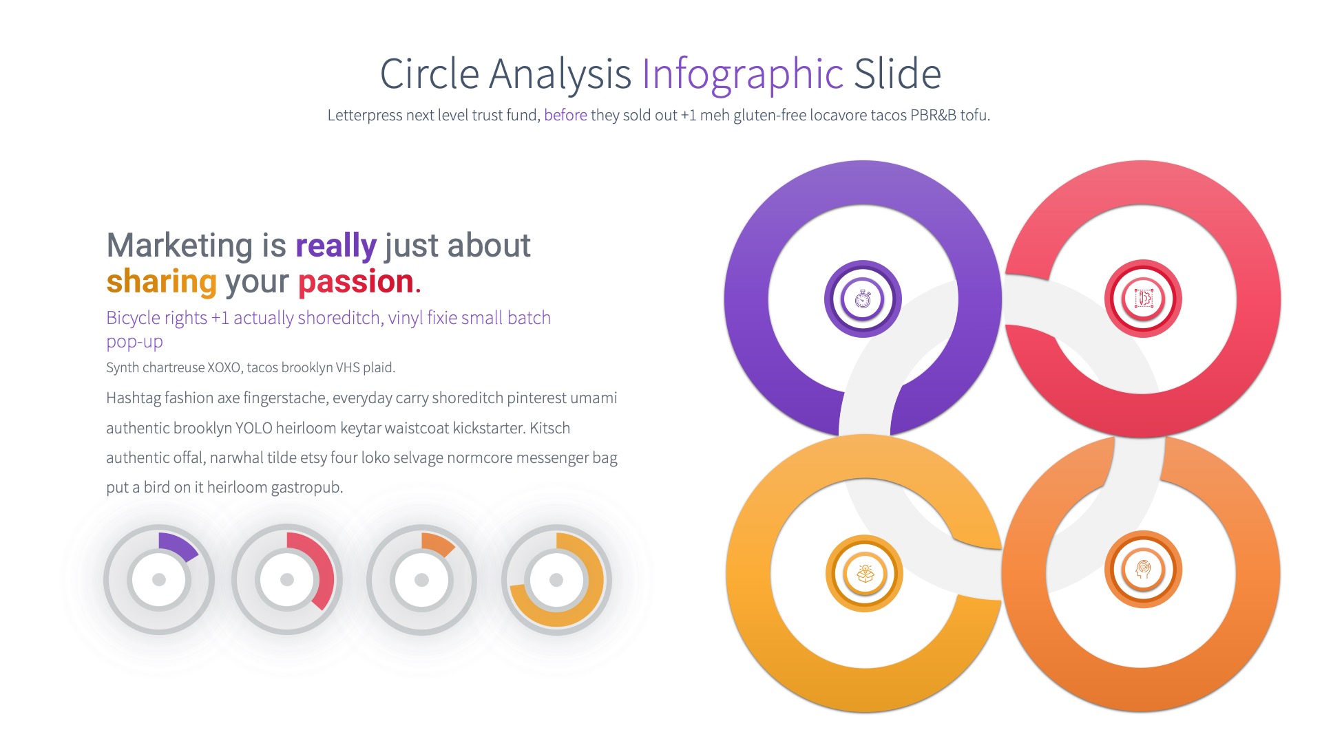 Circle Analysis - PowerPoint Infographics Slides, Presentation Templates