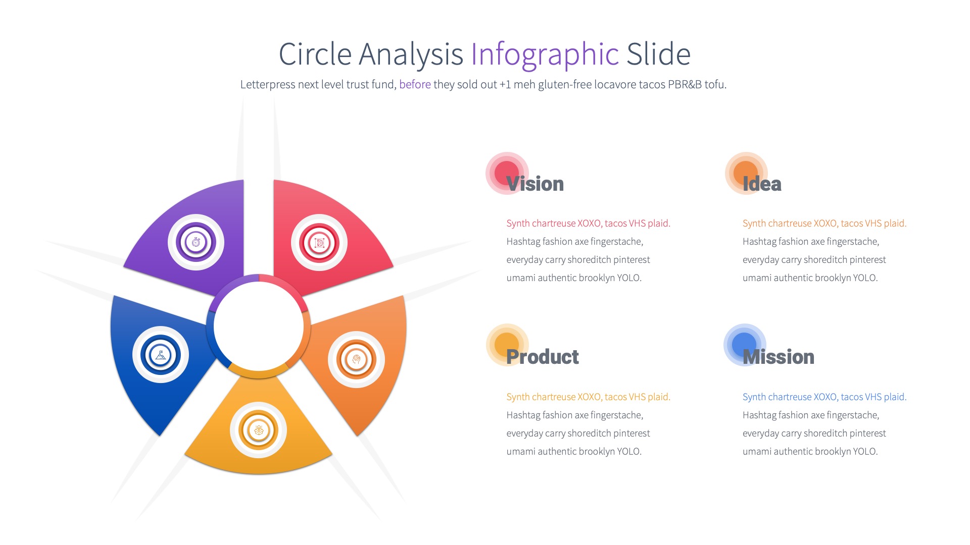 Circle Analysis - Powerpoint Infographics Slides, Presentation Templates