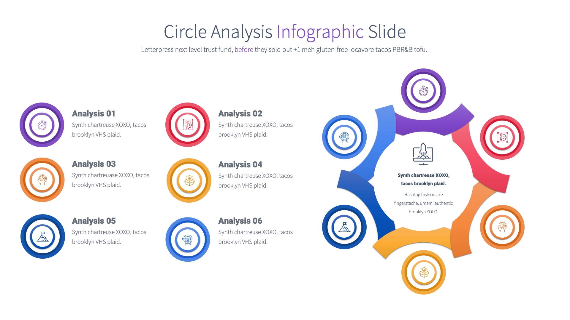 Circle Analysis - PowerPoint Infographics Slides, Presentation Templates