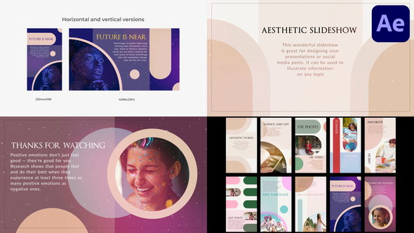Aesthetic Stylish Slideshow for After Effects